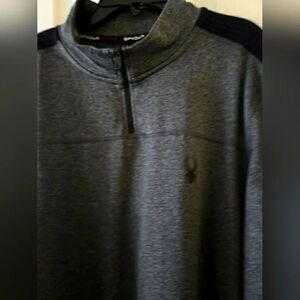 Men's Grey Spyder Zipper pullover XL